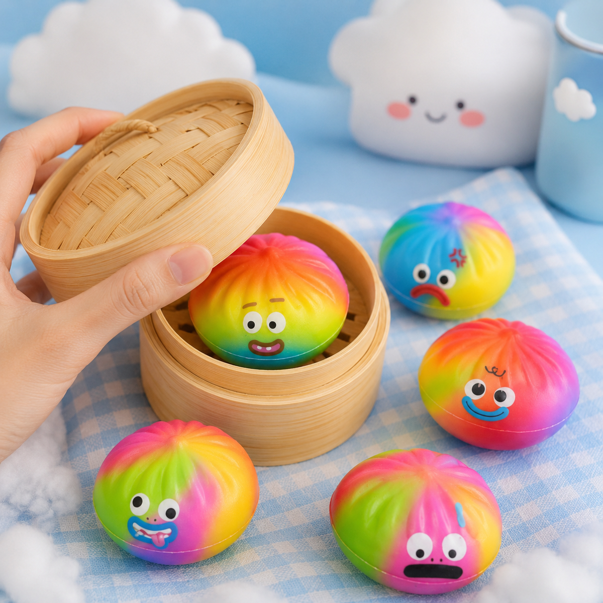 Rainbow Mood Dumpling Squishy — Mystery Blind Box