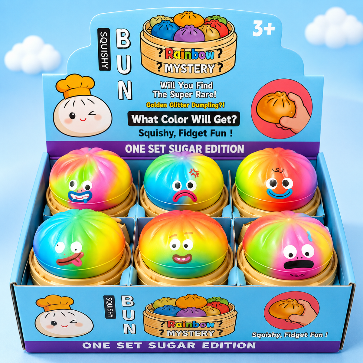 Rainbow Mood Dumpling Squishy — Mystery Blind Box