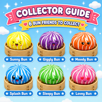 Neon Stripe Dumpling Squishy — Mystery Blind Box